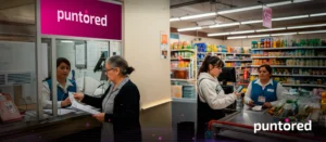 Cajeras de tienda y corresponsalía bancaria Puntored en México, ofreciendo pagos y recargas para optimizar el customer journey retail.